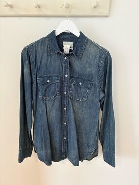 J.Crew Denim Button-Up in Faded Blue